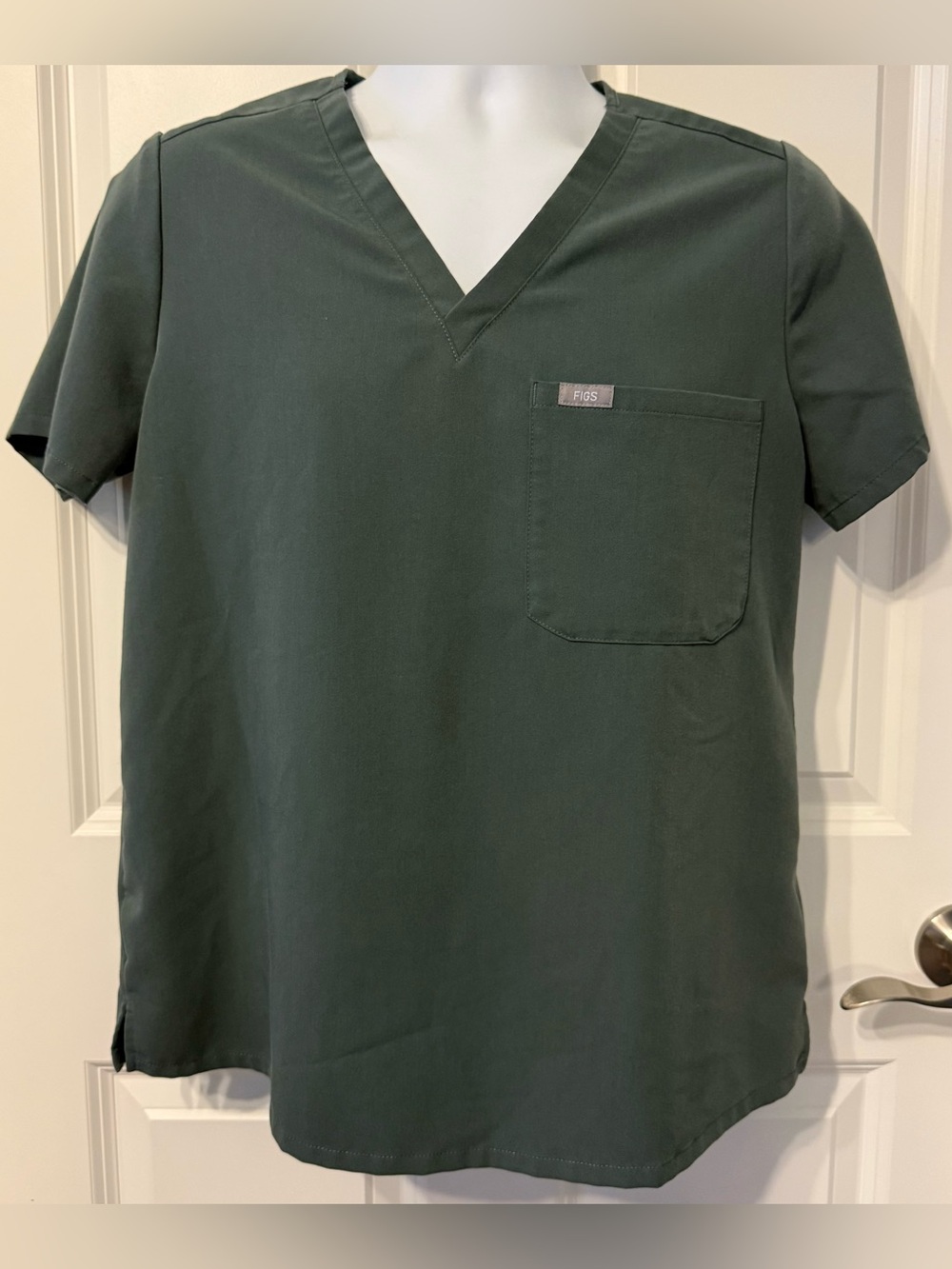 FIGS V-Neck Scrub Top in Grey